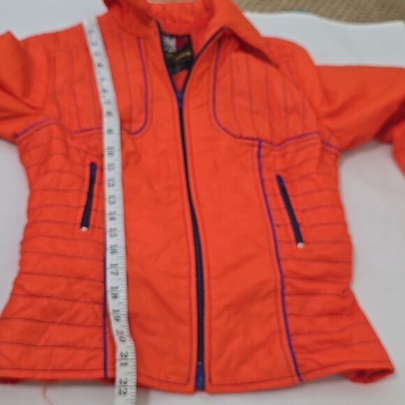 Inssbruck Vintage, Bright Orange Quilted  ski Jacket and Pants Set S - Picture 4 of 13
